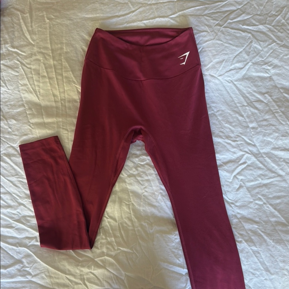 Gymshark Kids Burgundy High-Waist Leggings